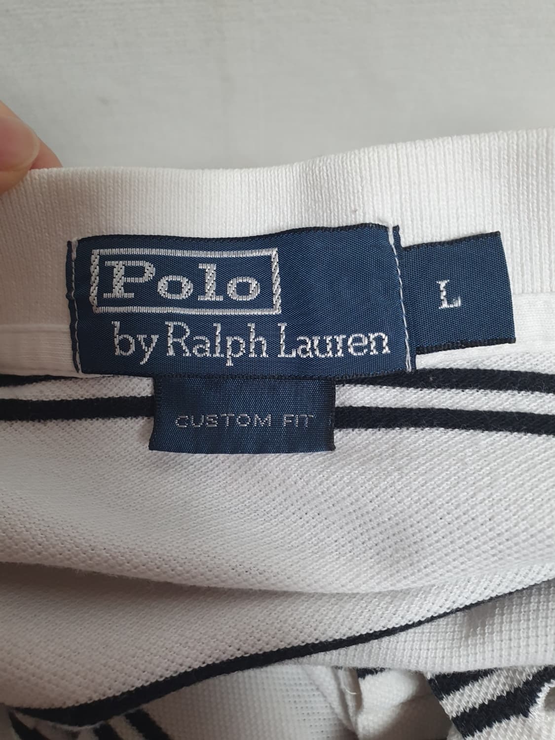 폴로랄프로렌 커스텀핏 스트라이프 반팔 카라티 L 상품이미지6