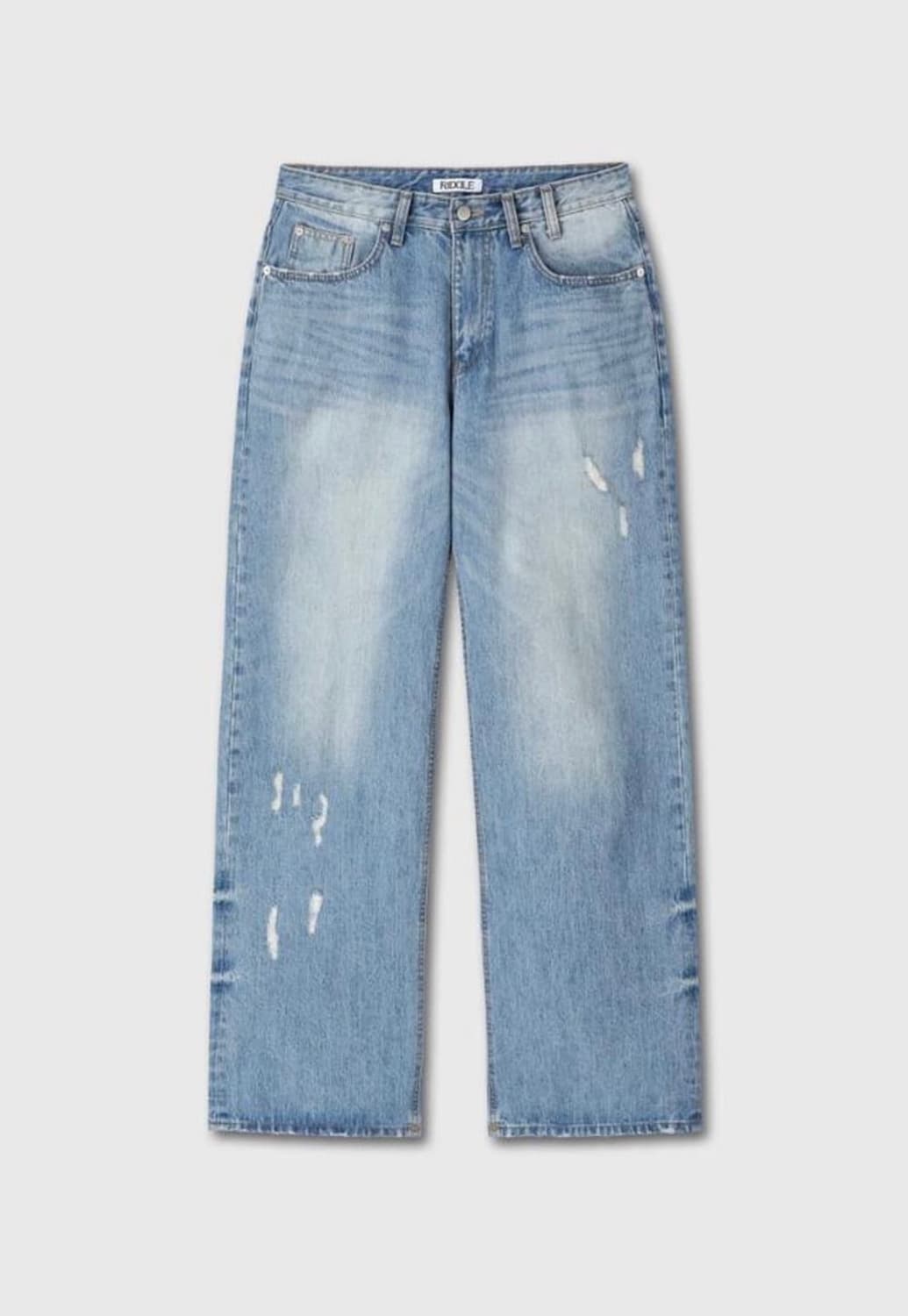 리들 데미지 워싱 와이드 데님 팬츠 청바지 2사이즈 상품이미지3