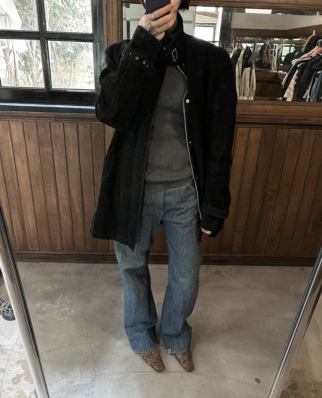 LOUIS CHAVLON fur heavy cotton jacket 상품이미지3