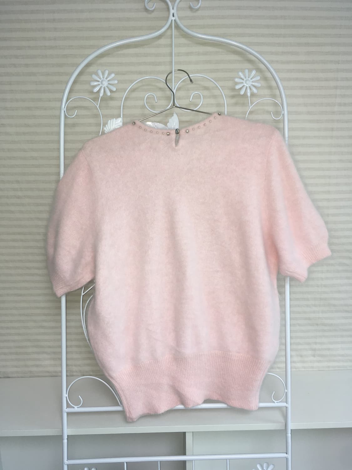 jpn vintage lovely pearl pink half puff  상품이미지8