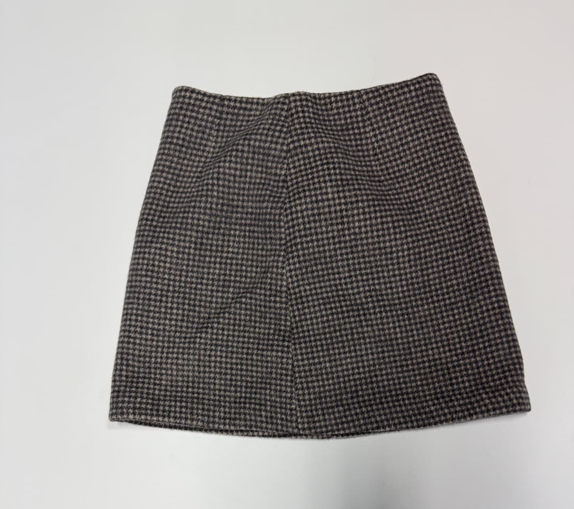 여성 망고매니플리즈 하운드투스 체크 울 스커트 치마 상품이미지1