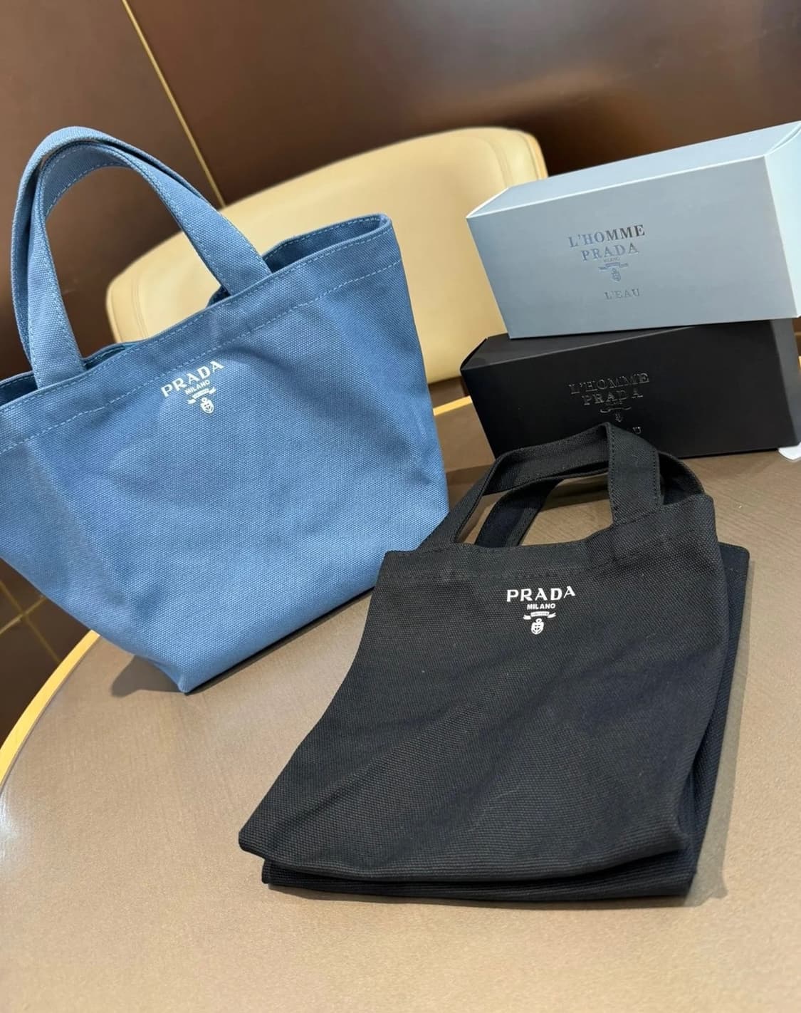 프라다 르옴므 캔버스 토트백 에코백 상품이미지4