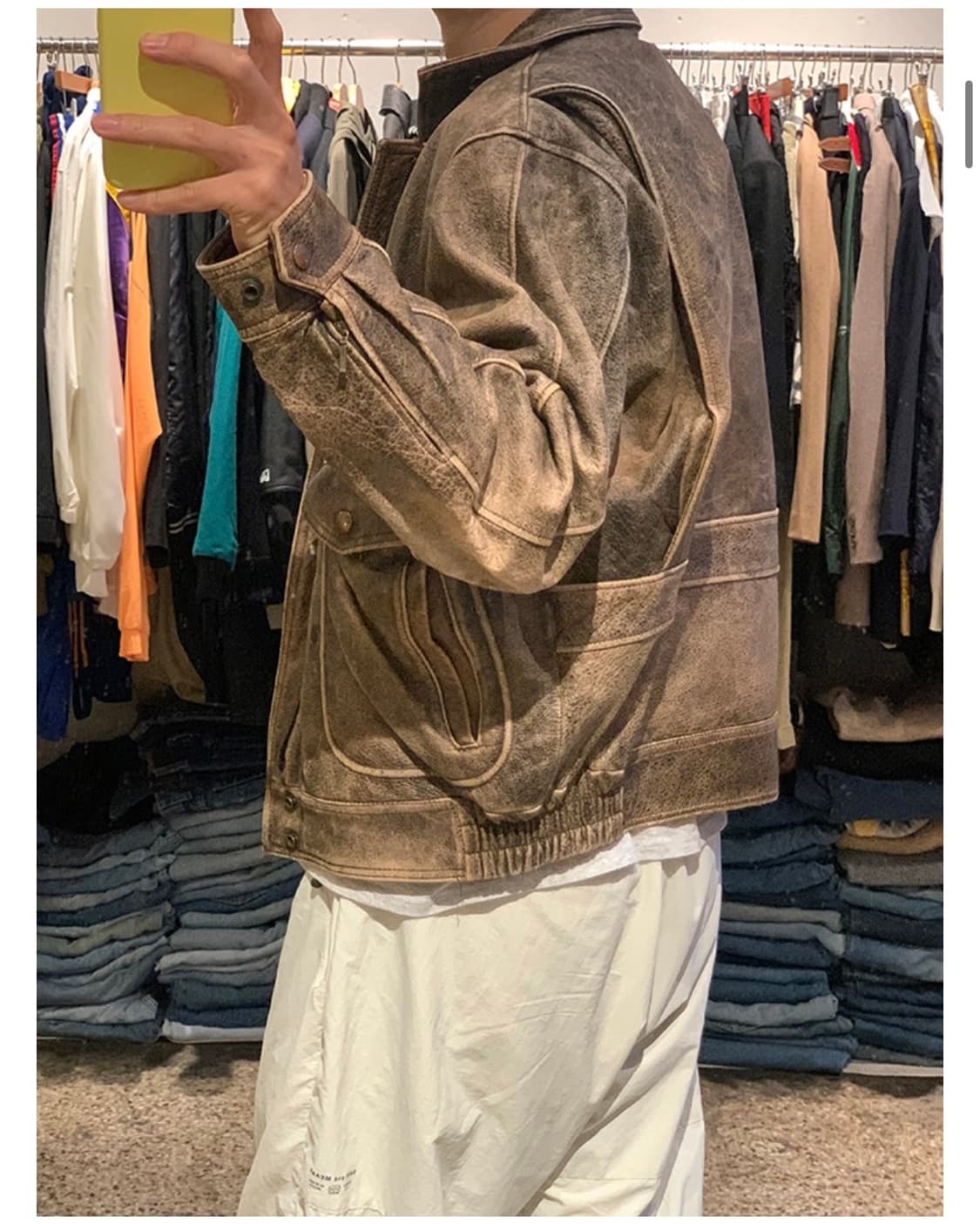 90’s Vintage A2 Leather Jacket 상품이미지4