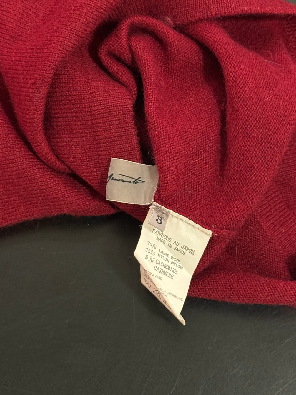 Yohji Yamamoto 요지야마모토 버건디 니트 [3] 상품이미지5