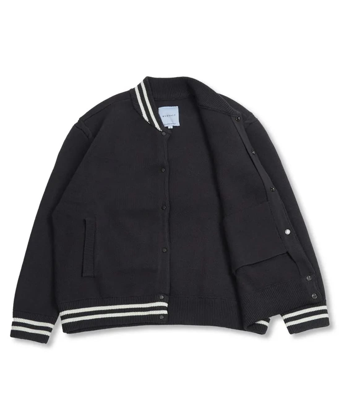 머드솔트 모달 바시티 니트 가디건 차콜 3 상품이미지4