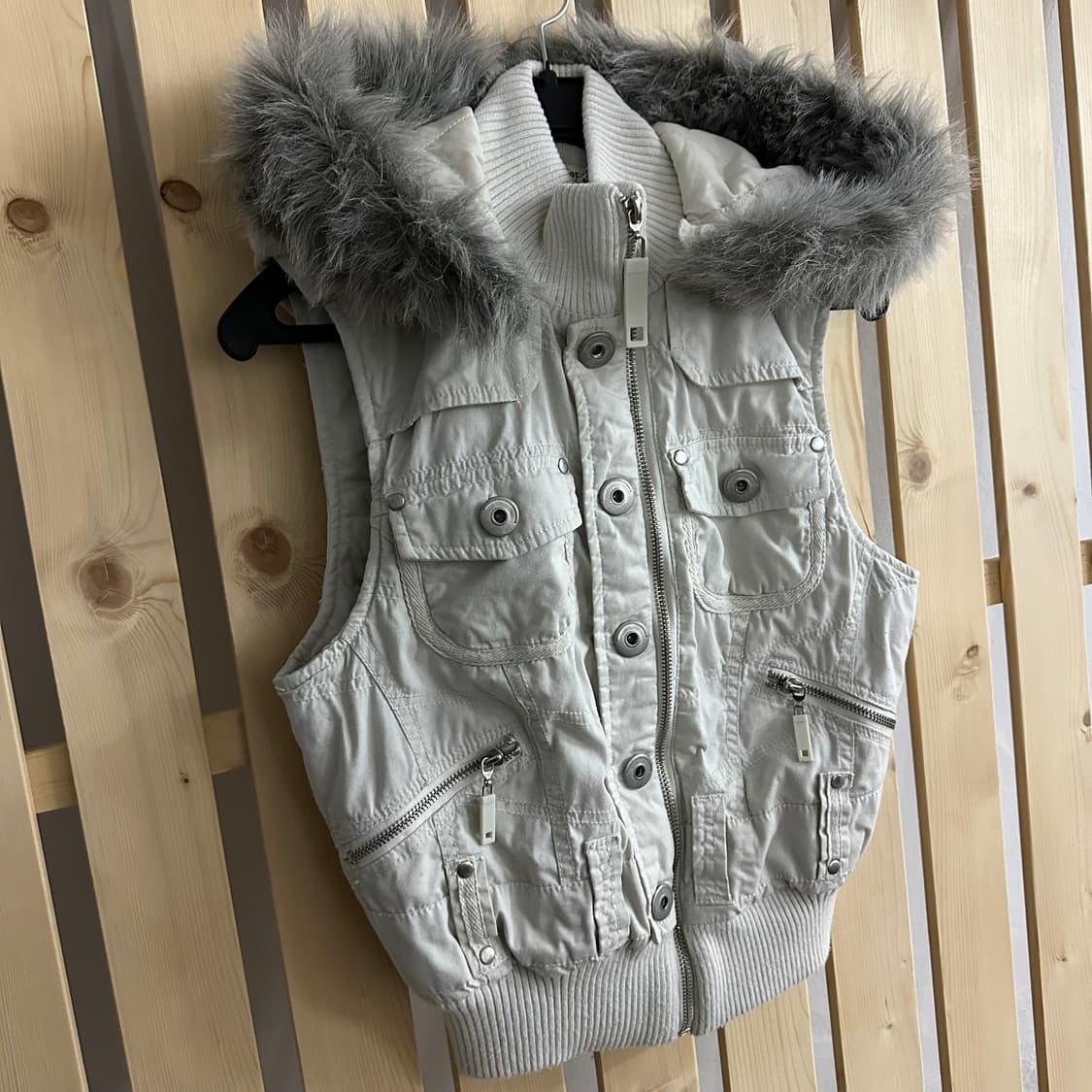 (S) 빈티지 퍼 조끼 자켓 상품이미지2