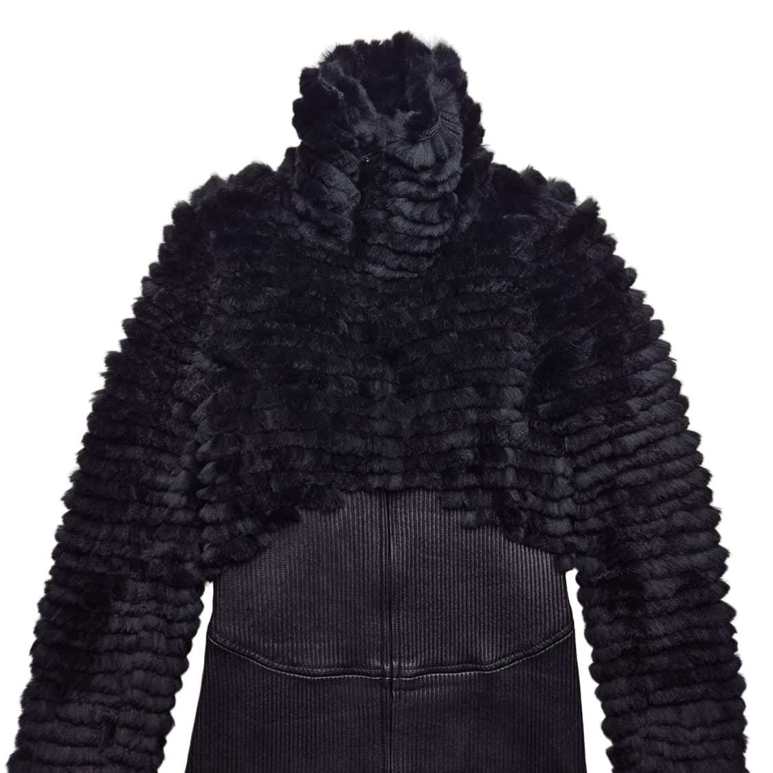 [S] 엠포리오 아르마니 퍼 레더 믹스 롱자켓 상품이미지3