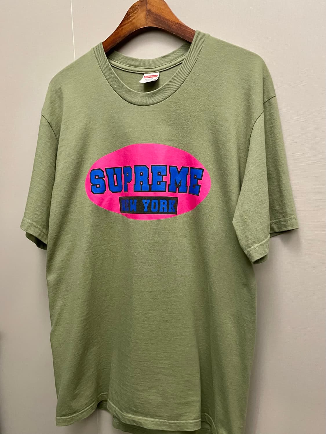 (L)23s Supreme 슈프림 뉴욕 프린팅 코튼 반팔티셔츠 그린 상품이미지2