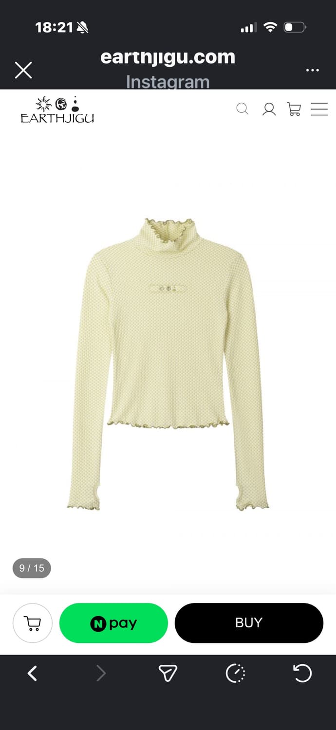 어스지구 dot turtleneck long sleeve 1size 상품이미지1