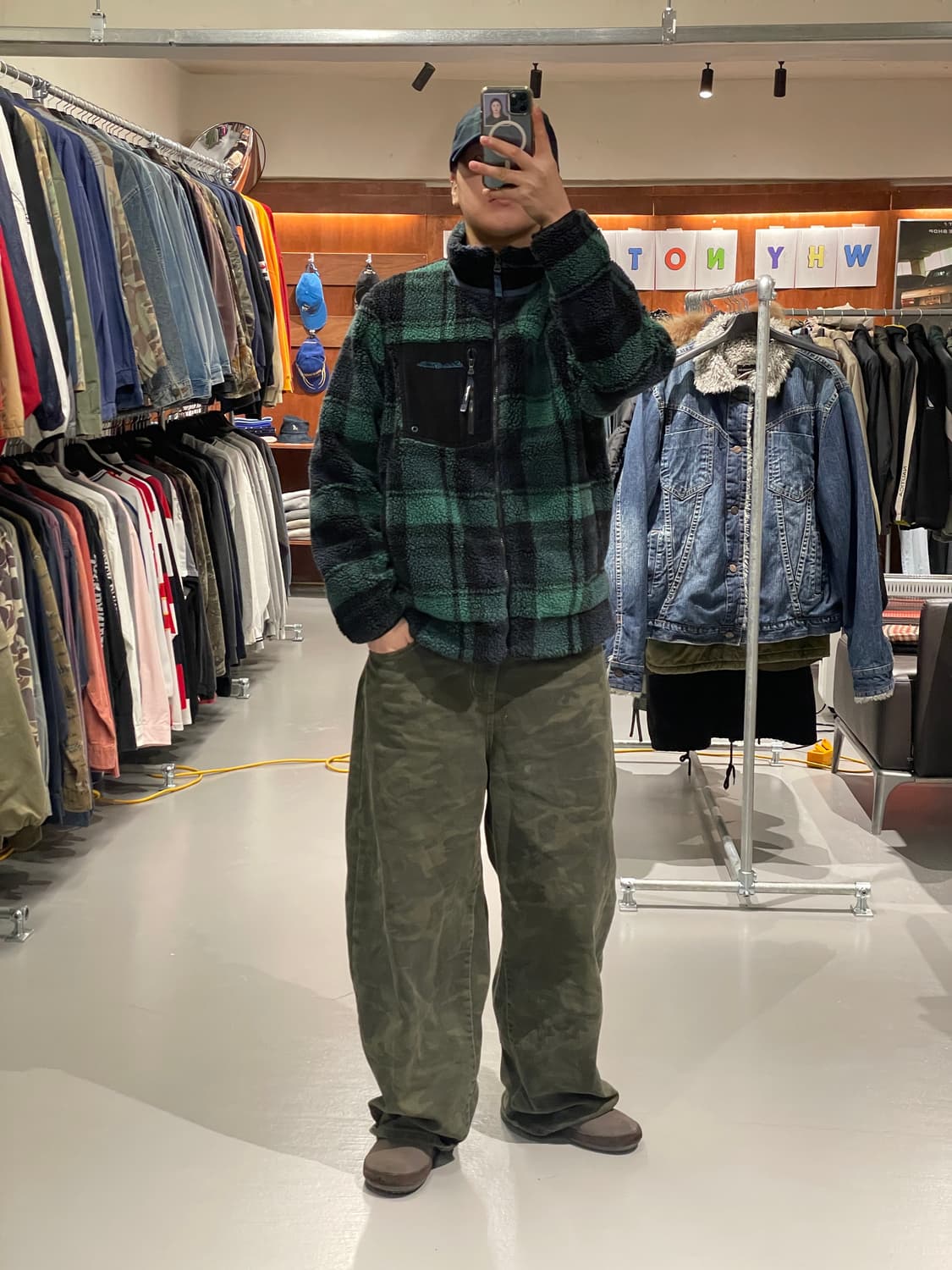 에디바우어 타탄 체크 쉐르파 자켓  상품이미지6