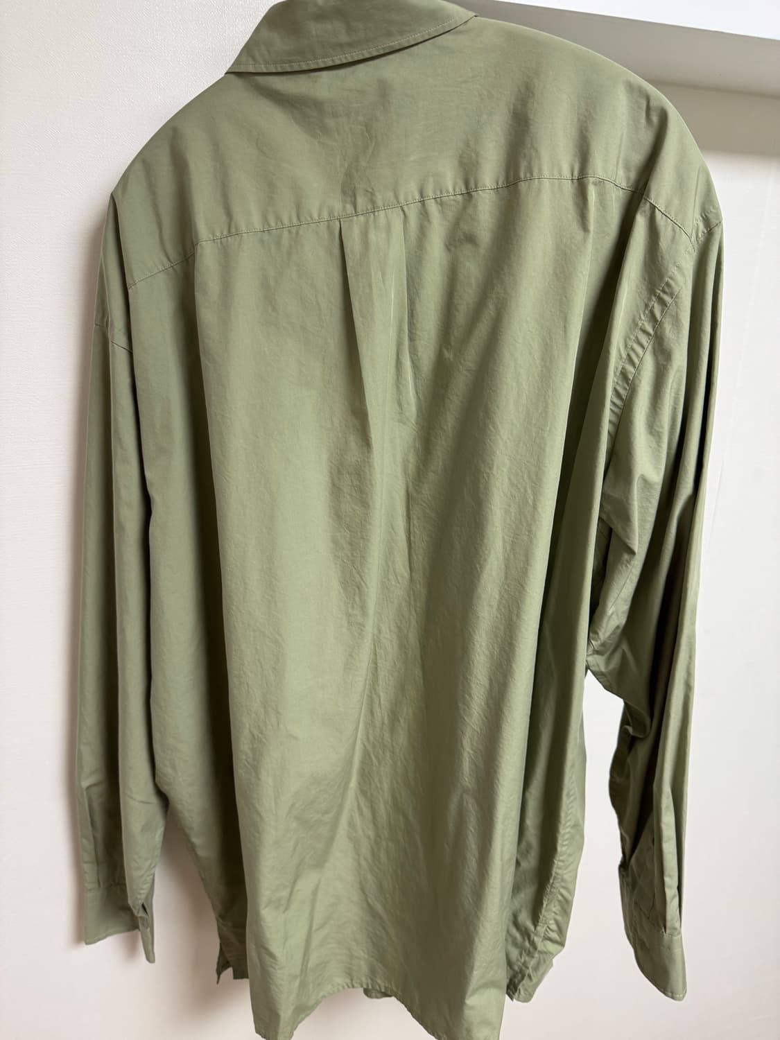 [XL] 유니클로 :C 브로드클로스 오버사이즈 셔츠 (그린) 상품이미지5