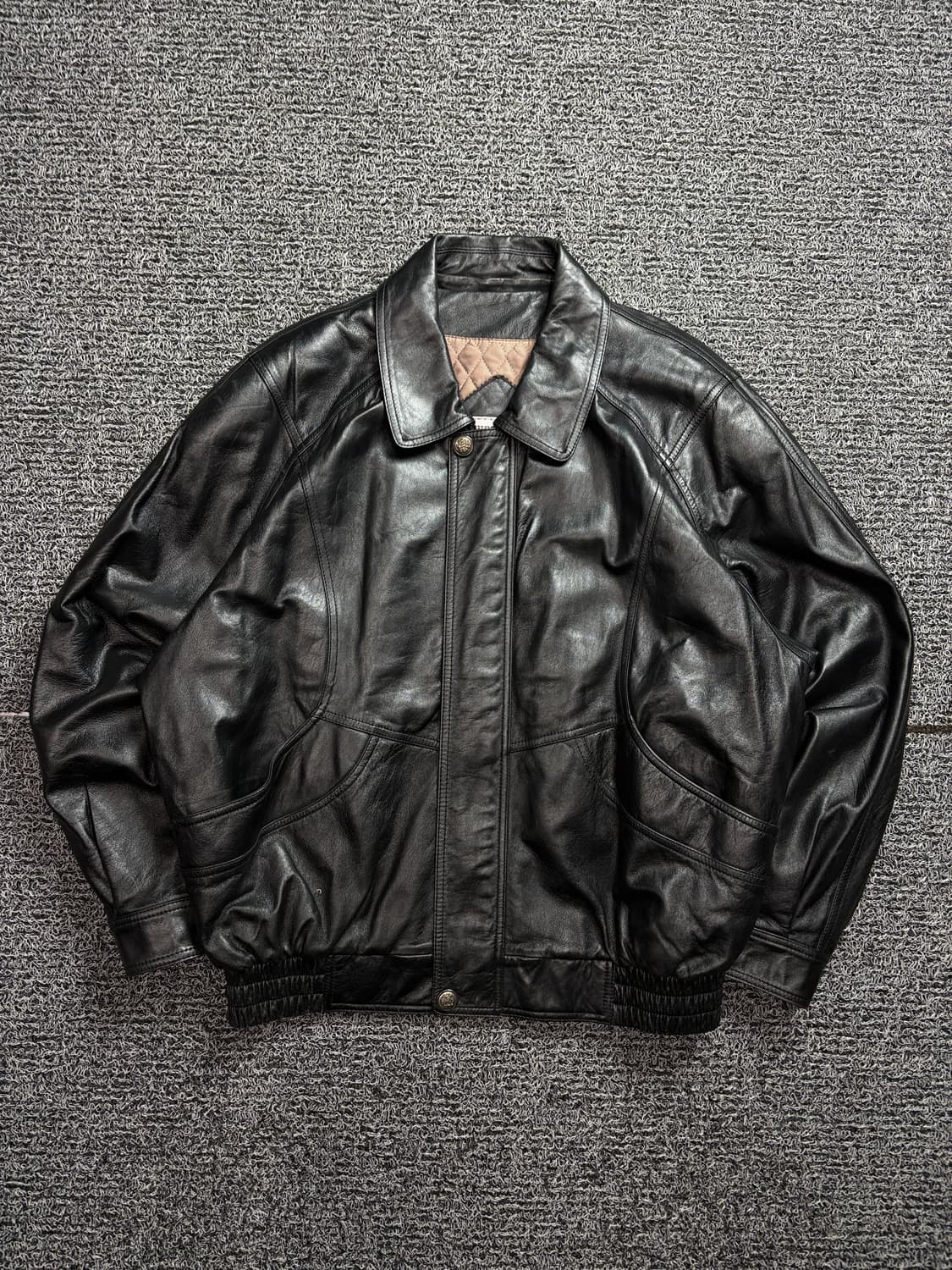 IMPERATORE 아카이브 램스킨 블랙 레더 봄버 자켓 2019 상품이미지2