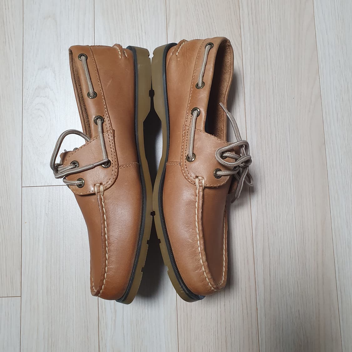 270 스페리 보트 데크슈즈 로퍼 구두 레더 카멜브라운0777894 상품이미지7