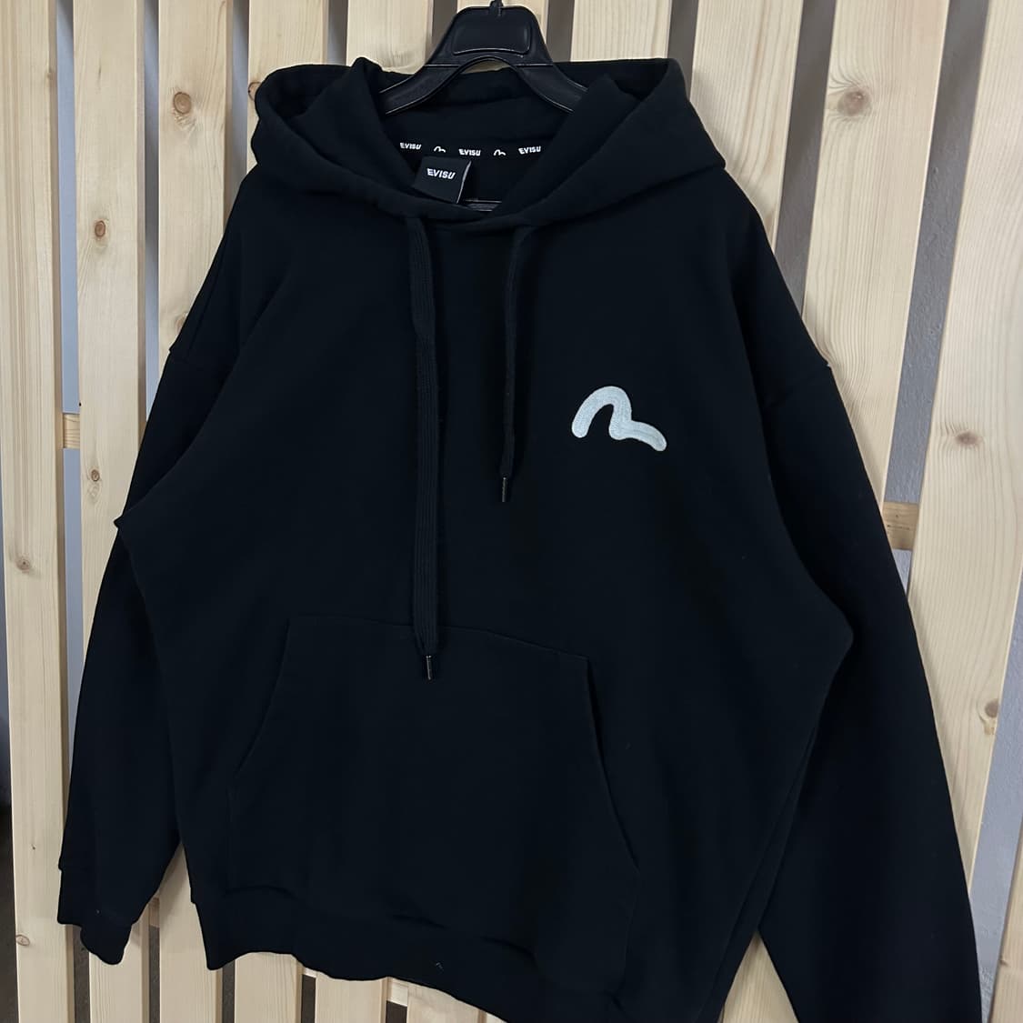 (XL) 에비수 블랙 후드티 상품이미지2