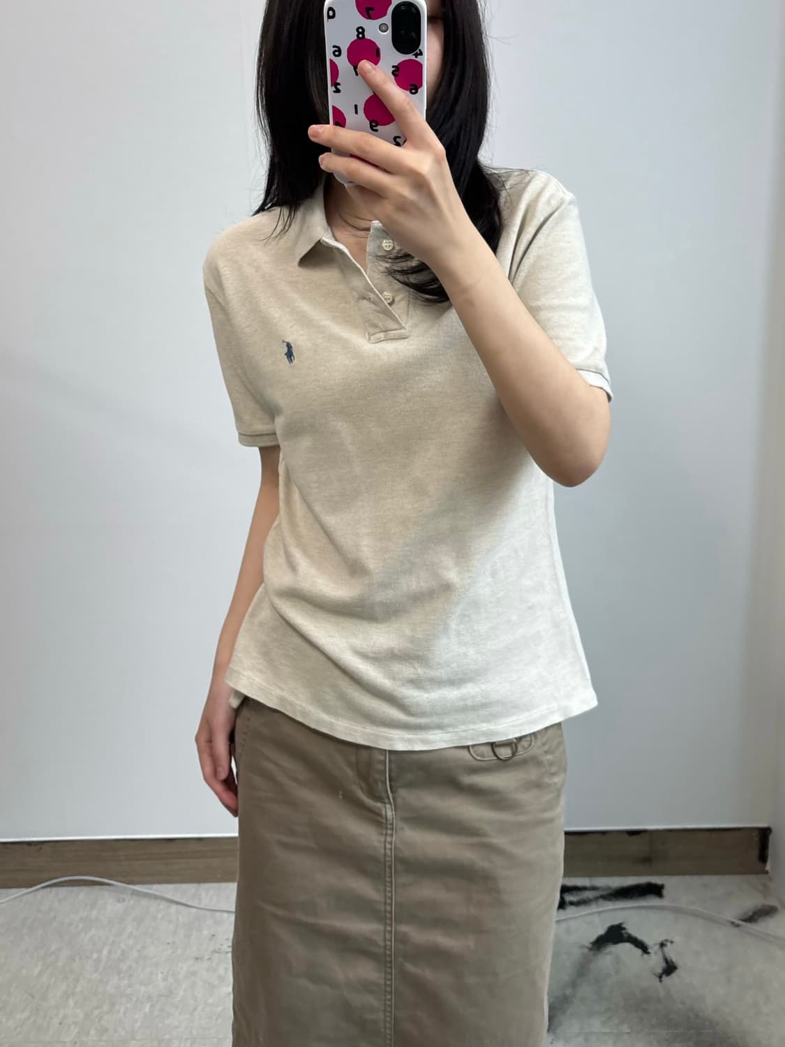 폴로 랄프로렌 베이지 PK 반팔 티셔츠 상품이미지1