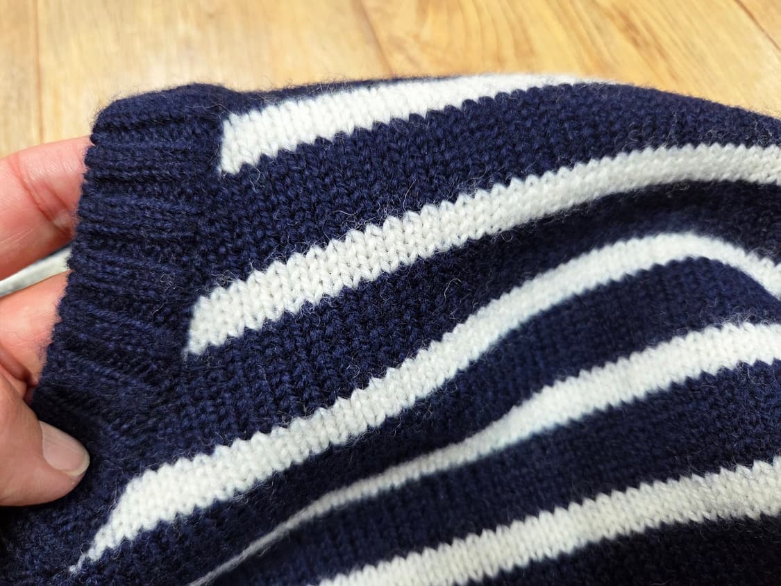 앤유(and you) 리버티 스트라이프 크롭 울니트 55-66 새상품 상품이미지6