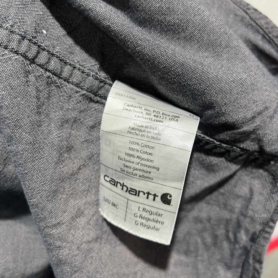 칼하트 그레이 포켓셔츠 상품이미지4