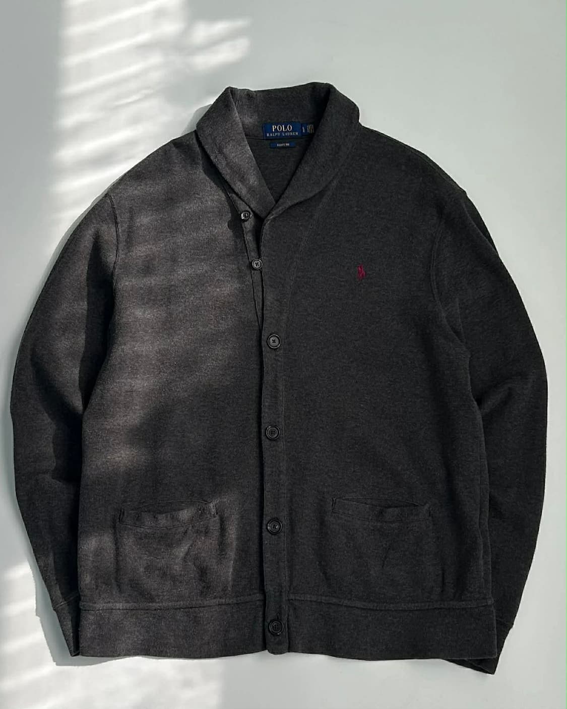 [L] 폴로 랄프로렌 에스테이트 립 숄카라 코튼 가디건 상품이미지1