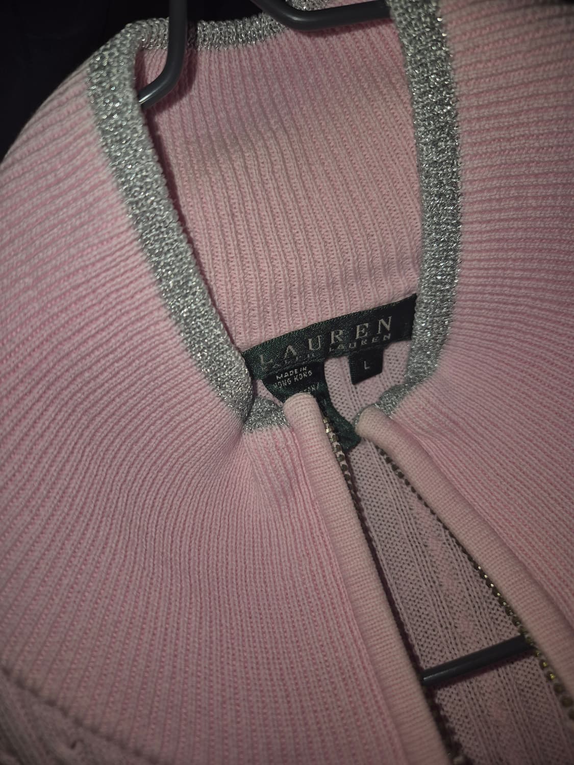 Polo Ralph Lauren 딸기우유 니트 집업 가디건 L 상품이미지4