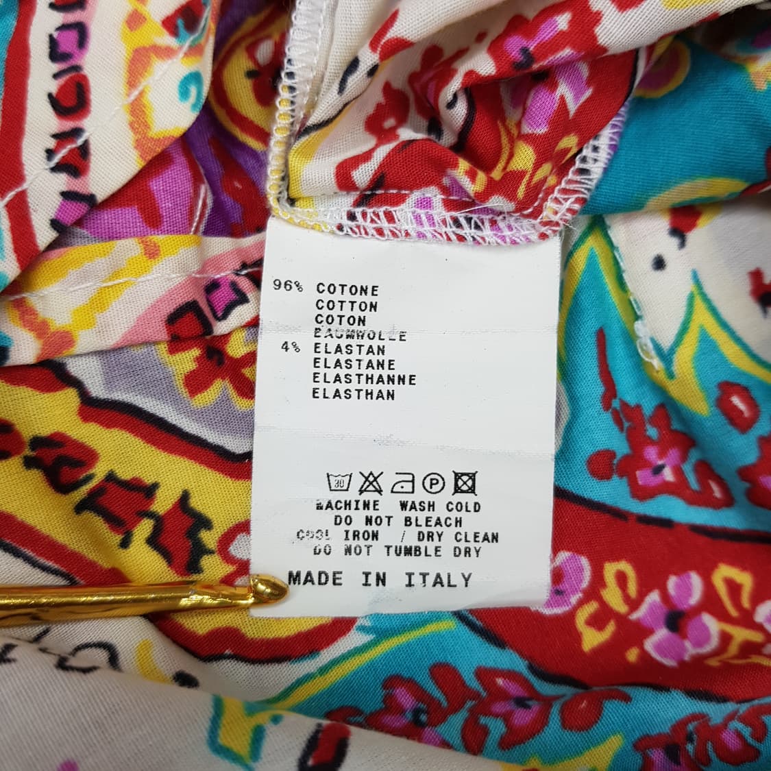 에트로 ETRO 멀티 컬러 페이즐리 코튼 셔츠 원피스 38사이즈 상품이미지7