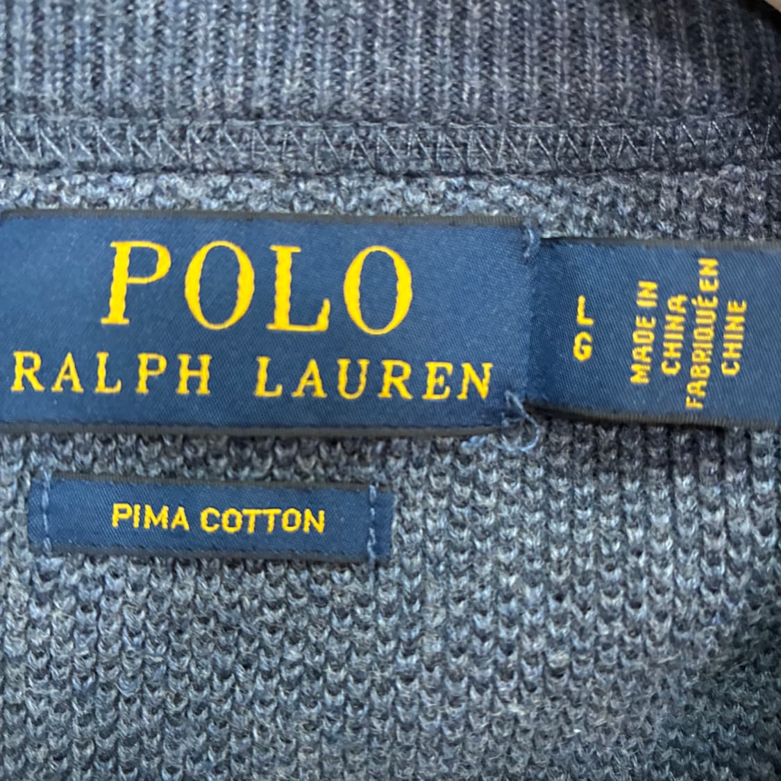 Polo  폴로 랄프로렌 자수 피마코튼 네이비 니트집업  상품이미지5