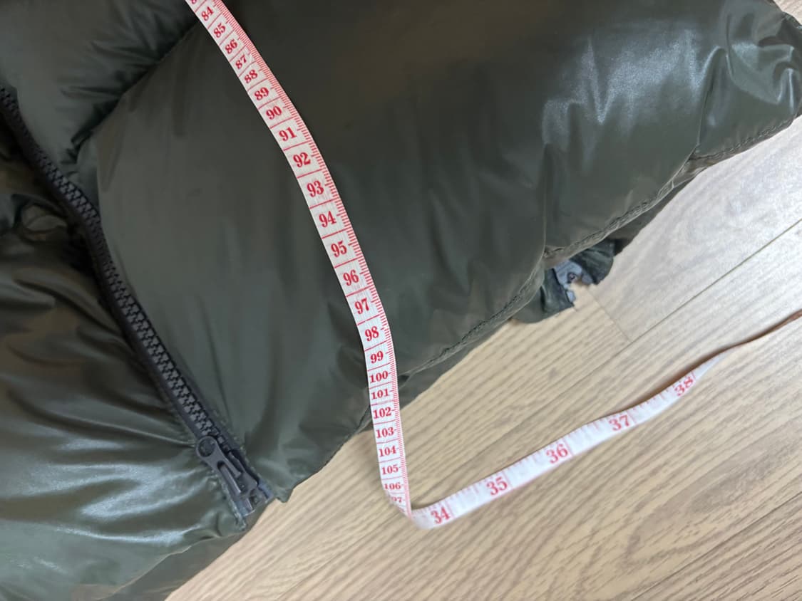 새상품급 코오롱 하이넥빅후드 뉴볼륨 구스다운  롱패딩 다크카키  sm 상품이미지10