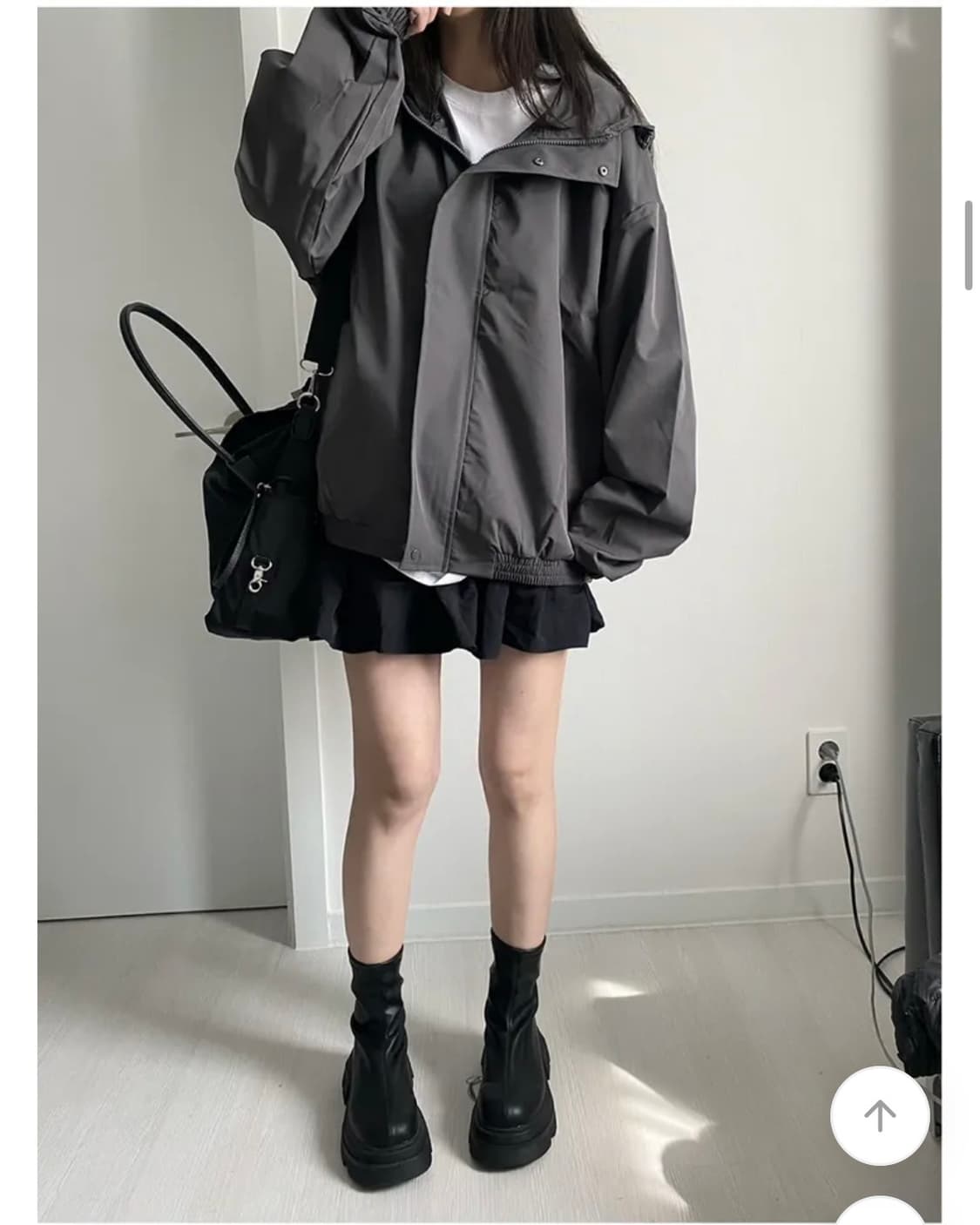 에이블리 남여공용 오버핏 후드 바람막이 (새상품) 상품이미지5