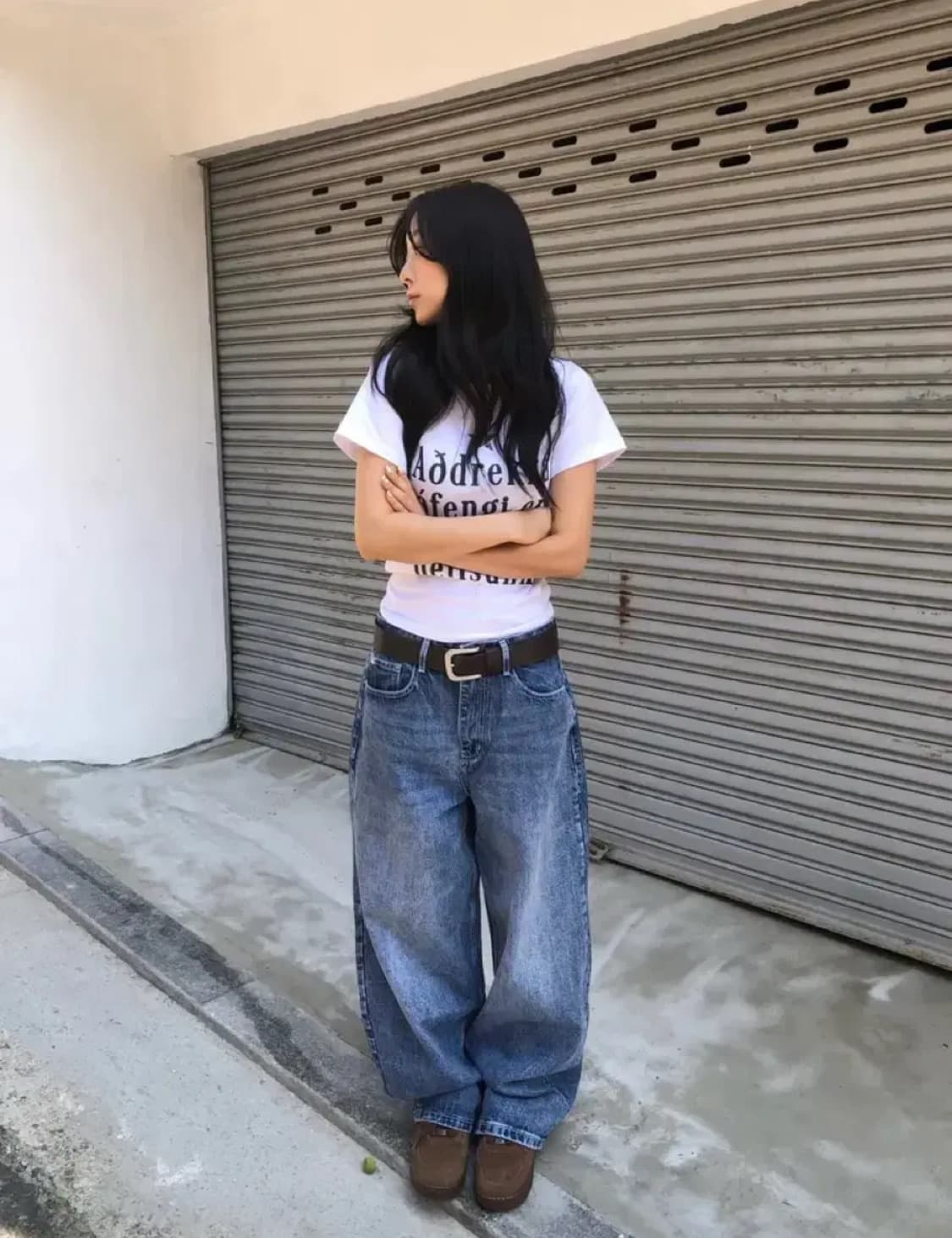 1119메이드 커브핏 화이트 스티치 데님팬츠 진청 상품이미지1
