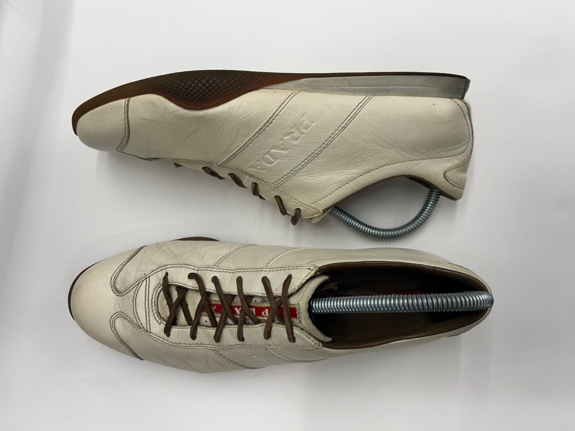 프라다 레이스업 레더 스니커즈 상품이미지4