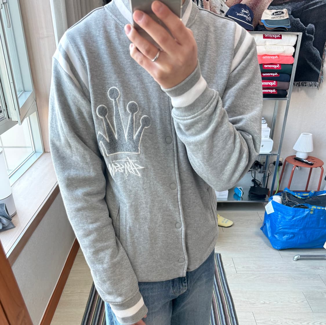 스투시 크라운 바시티 자켓 상품이미지1