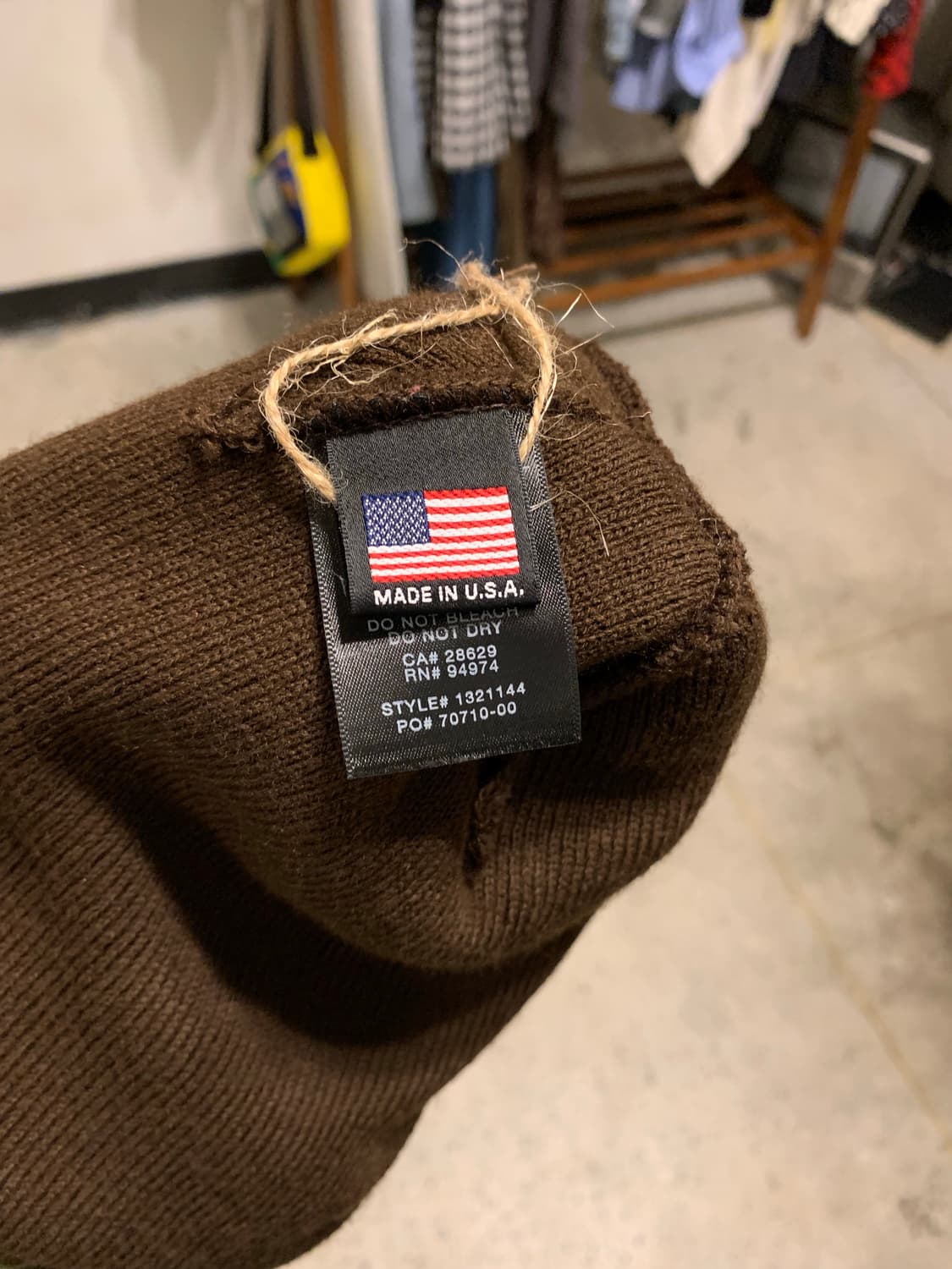 Stussy 브라운 오렌지 자수로고 비니 상품이미지3
