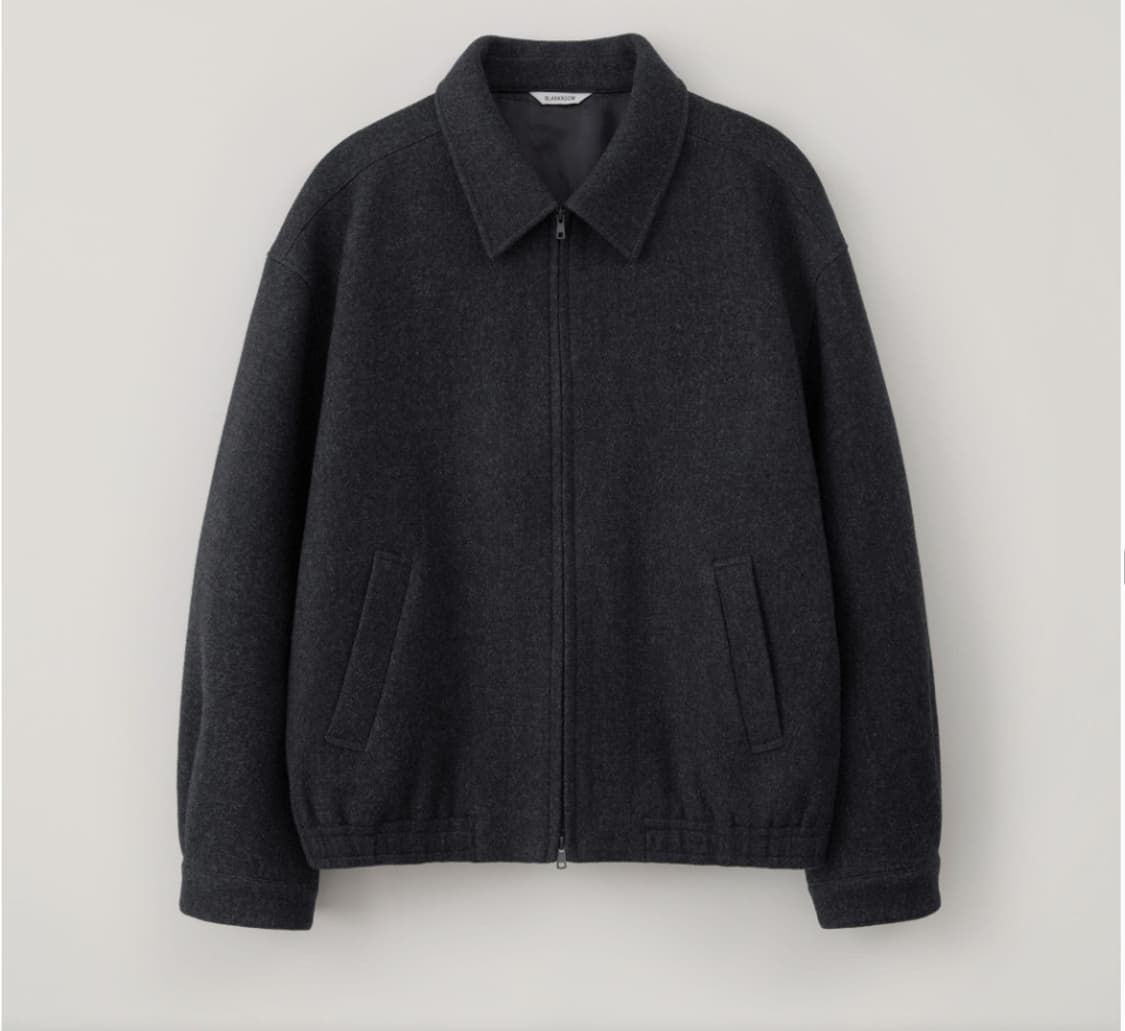 블랭크룸 울 블루종자켓 차콜 1사이즈 상품이미지1