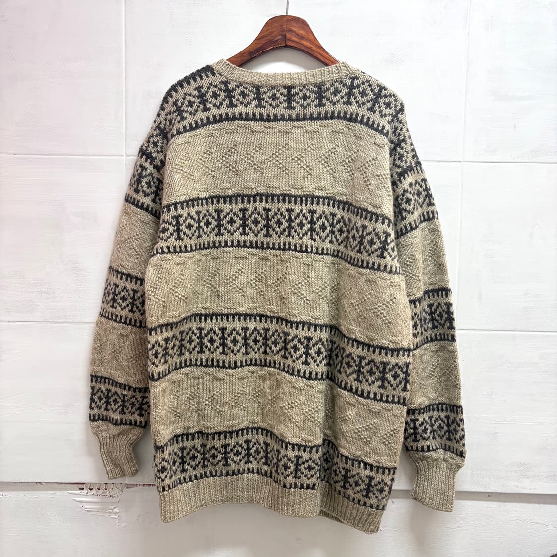 90's Hamanaka 에스닉 패턴 오버핏 가디건  상품이미지3