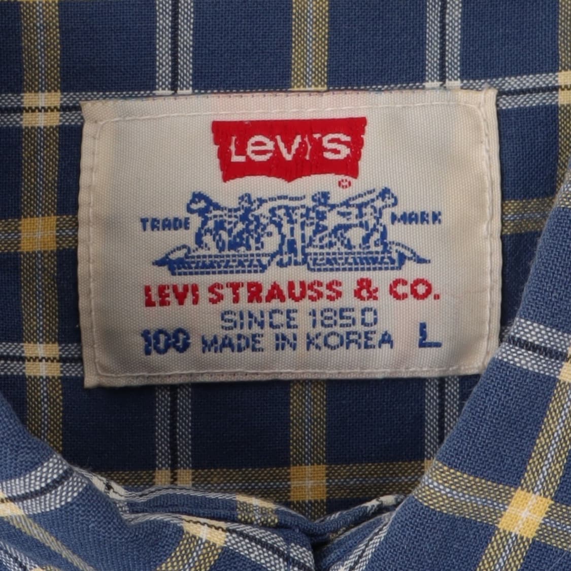 리바이스 블루 체크 셔츠 상품이미지8