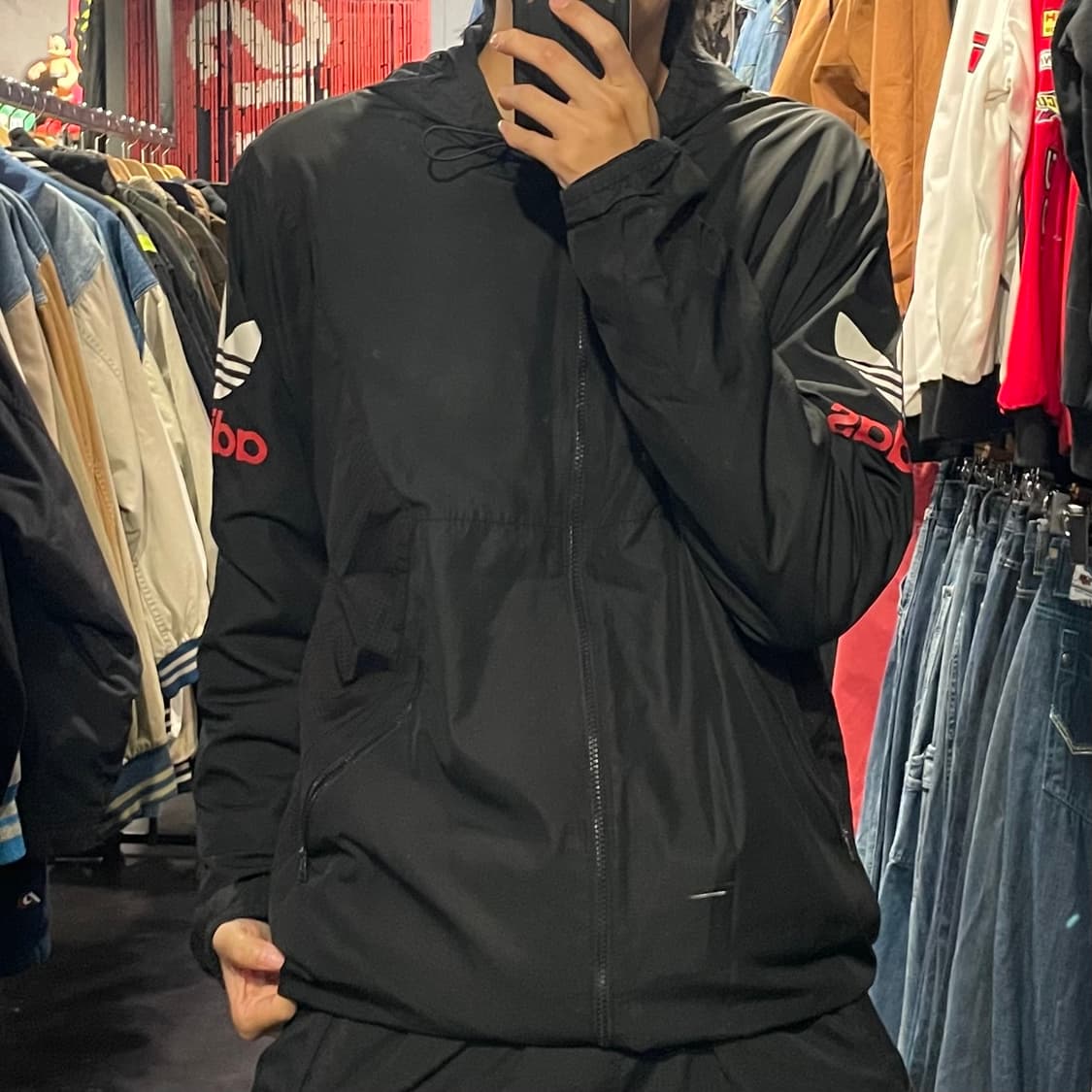 [IM] adidas 아디다스 불꽃 블랙 바람막이 상품이미지1