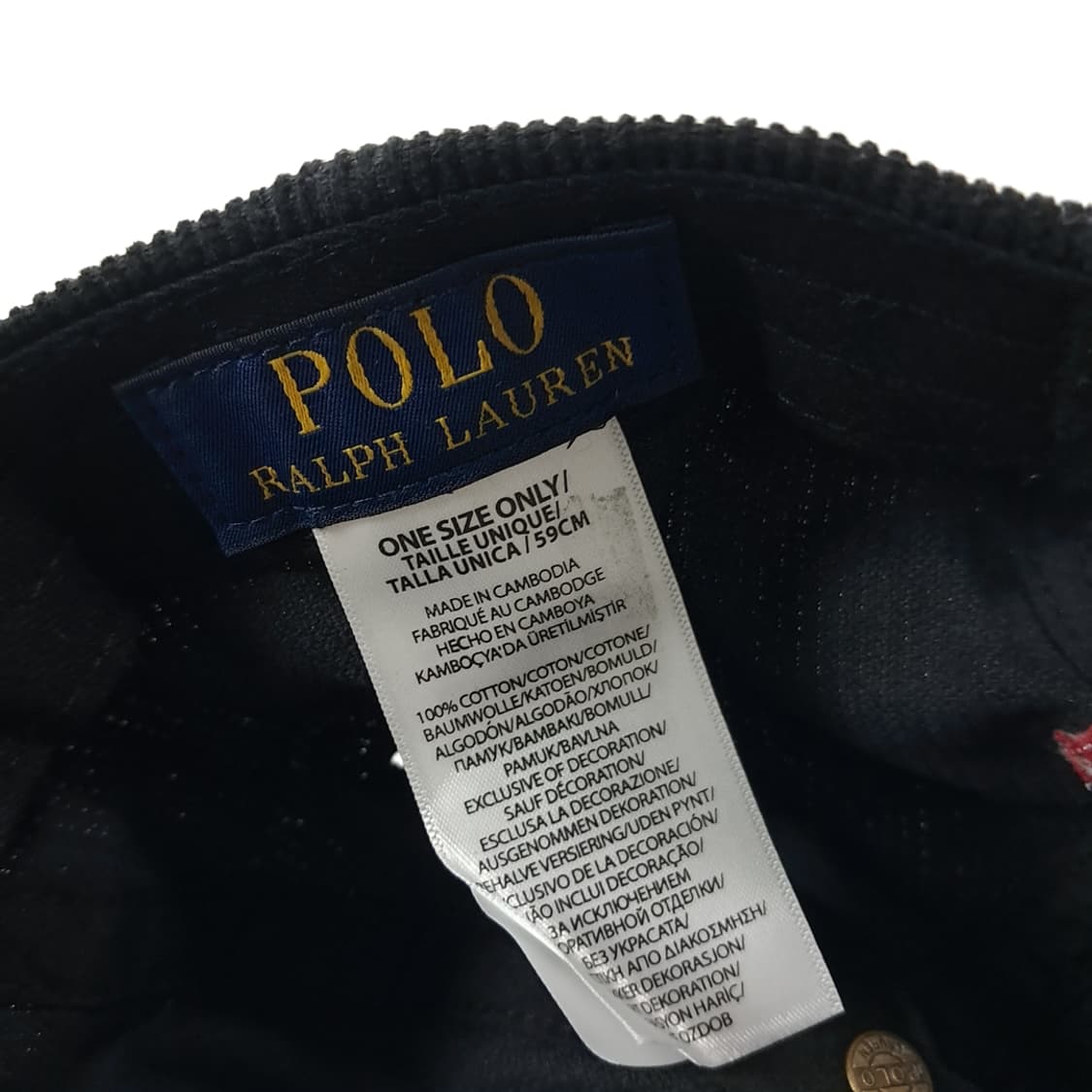 CK429 L 폴로 코듀로이 레드 포니 블랙 볼캡 모자 상품이미지8