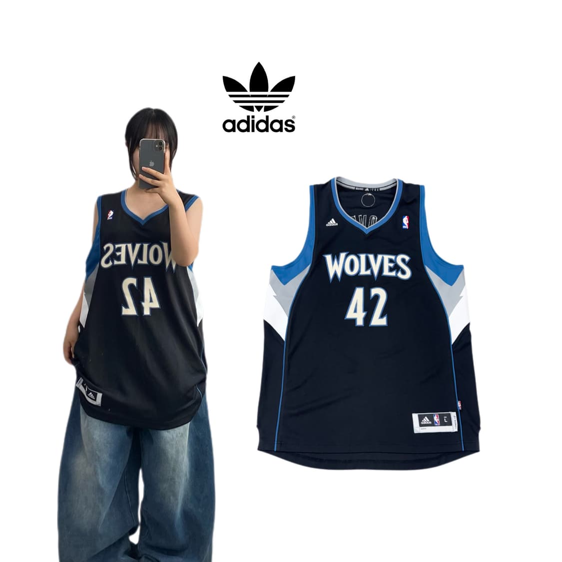 아디다스 NBA 아이오와 울브스 베스킷볼 농구 유니폼 져지 상품이미지1