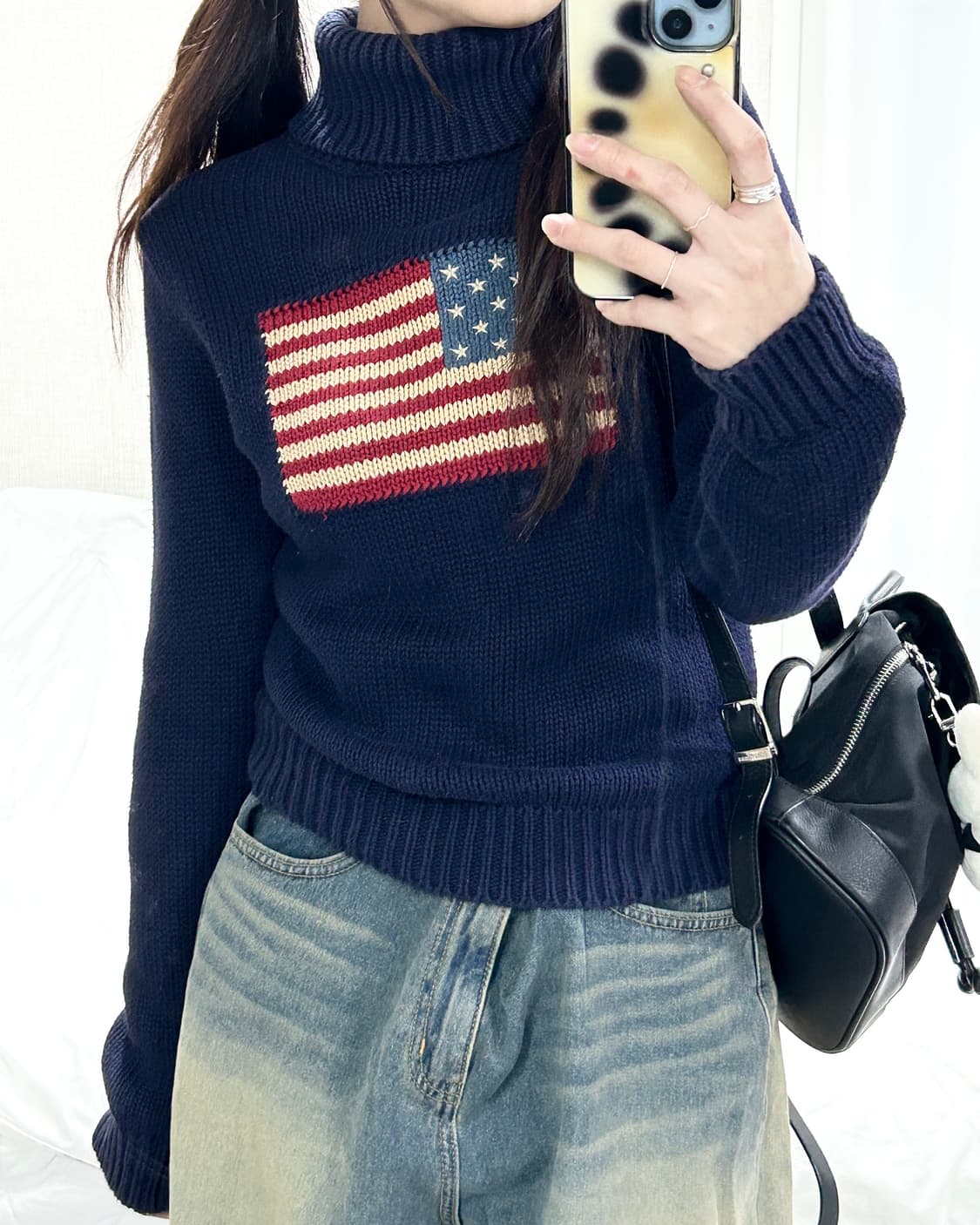 폴로 성조기 터틀넥 니트 상품이미지5