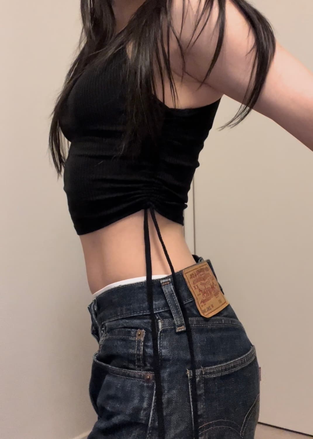 shirring point black sleeveless 상품이미지7