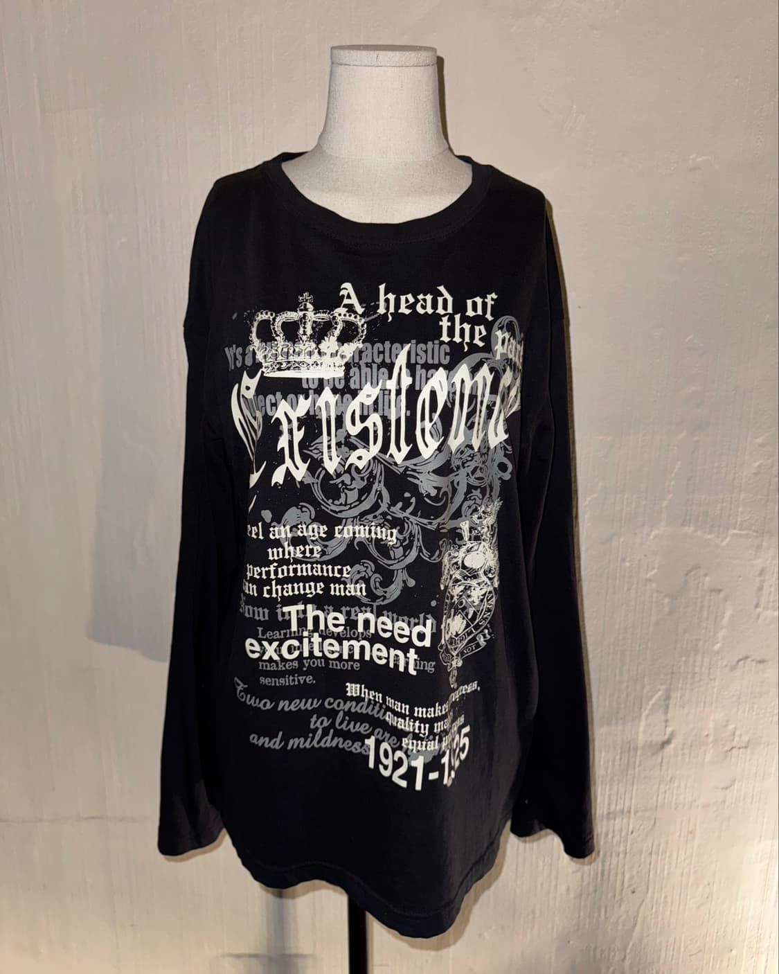 00s mode y2k style black long sleeve 상품이미지1