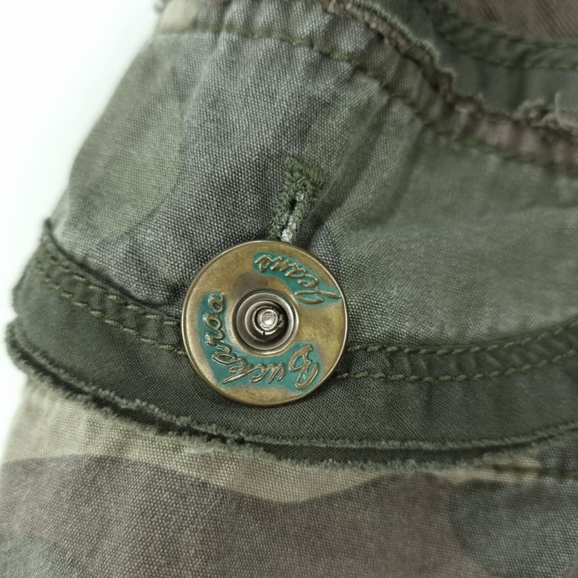 [버커루] 빈티지 가공 카모 패턴 롱 스커트 올리브 M20448 상품이미지8