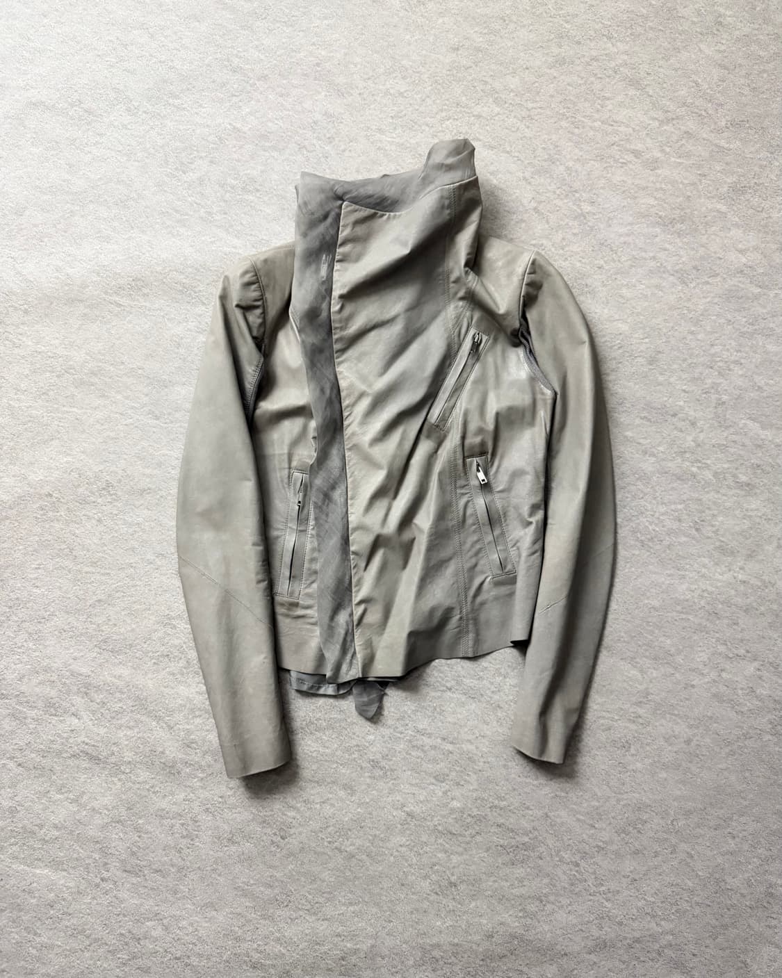 릭오웬스 캥거루 하이넥 레더자켓 상품이미지1