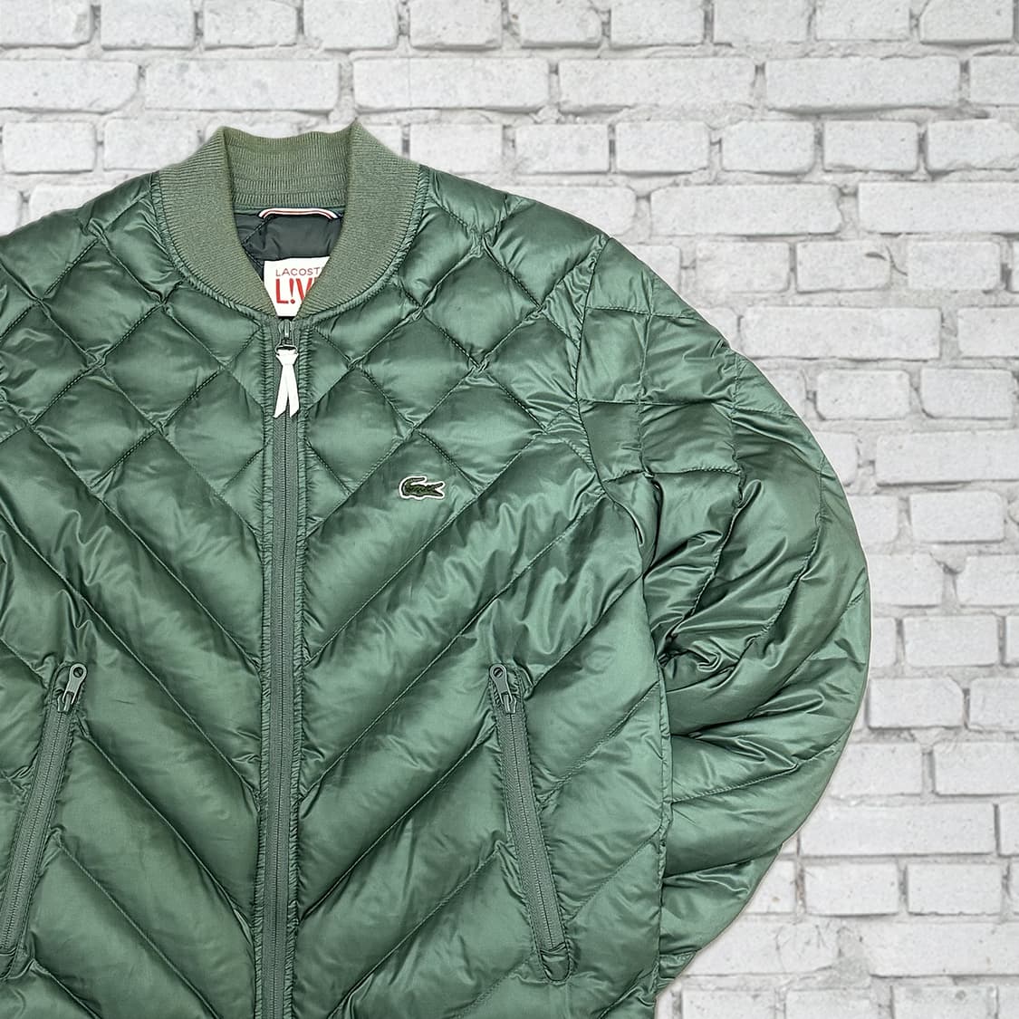 라코스테 카키 항공점퍼 패딩 42(M) 상품이미지1