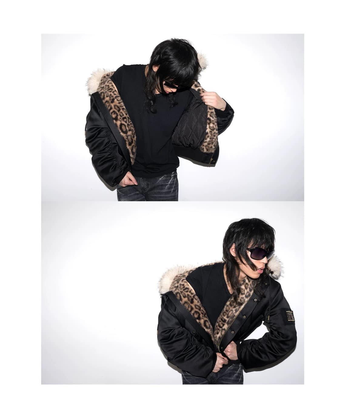 Leopard Pattern Fur Hooded Jacket 상품이미지3