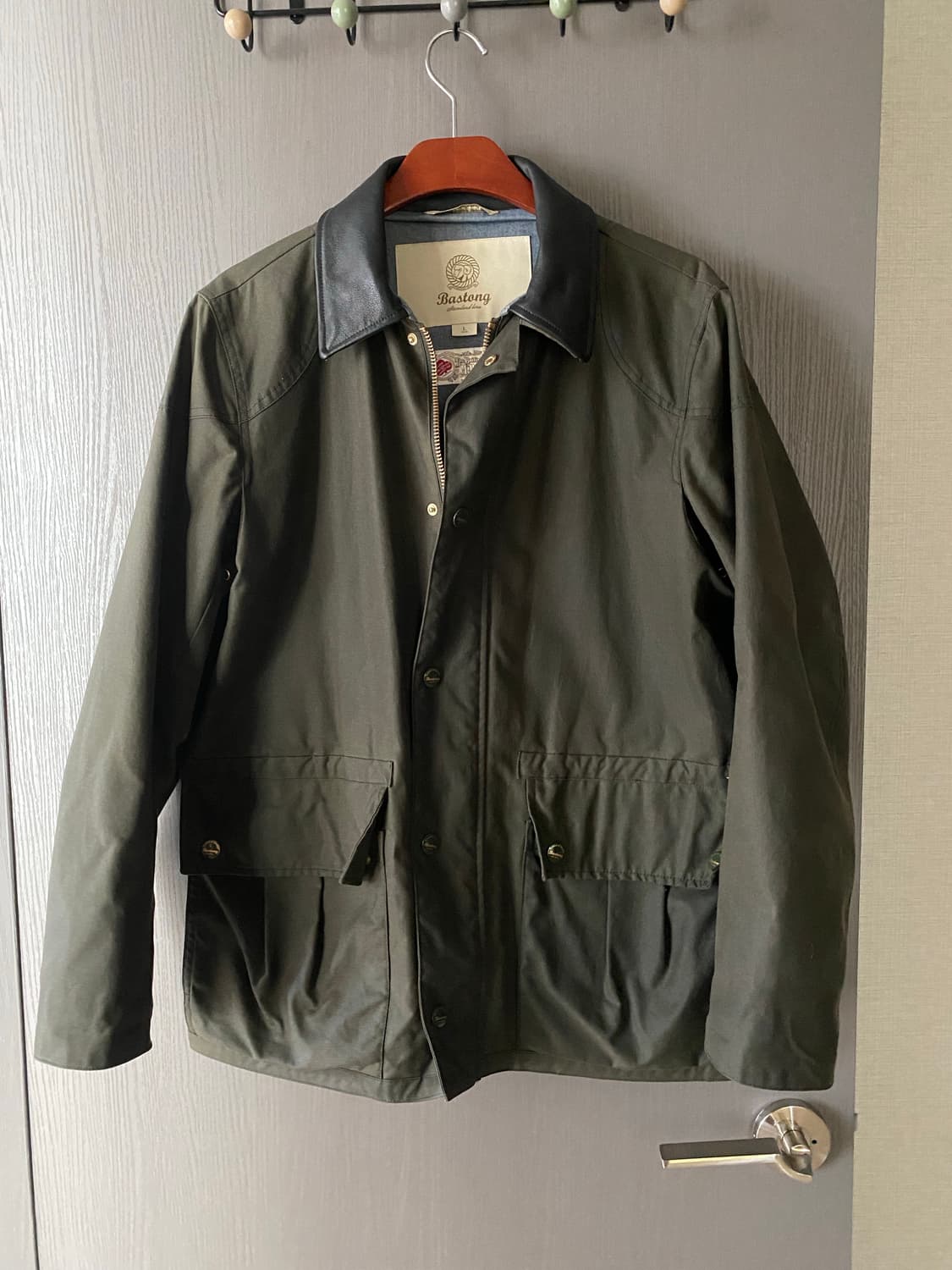 바스통 001 왁스자켓 올리브 상품이미지1