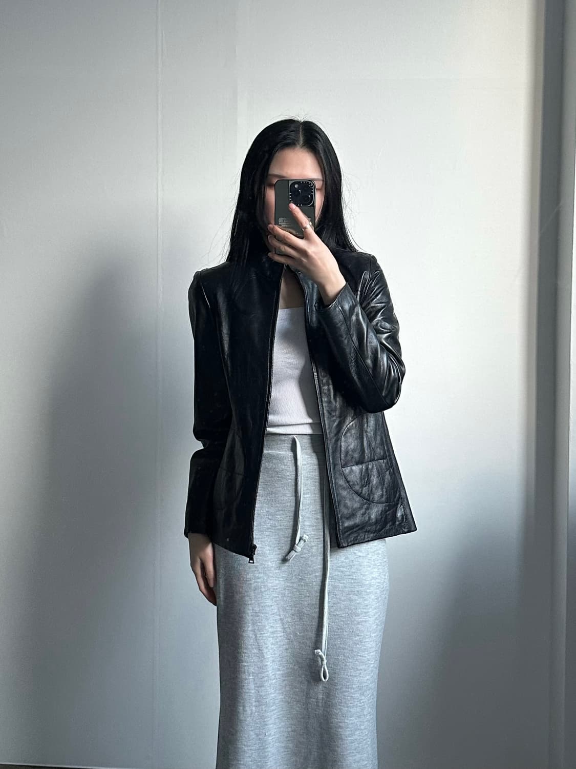 Vintage 빈티지 블랙 양가죽 레더자켓 상품이미지1