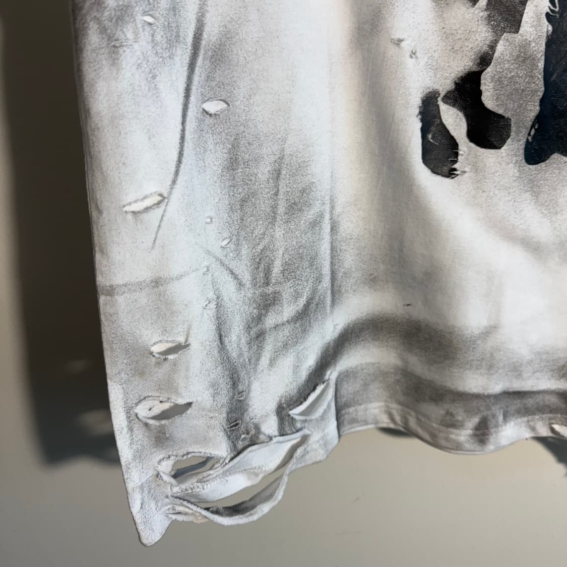 빈티지 무드 릭오웬스 칸예웨스트 제작 디스트로이드 데미지 반팔  상품이미지3