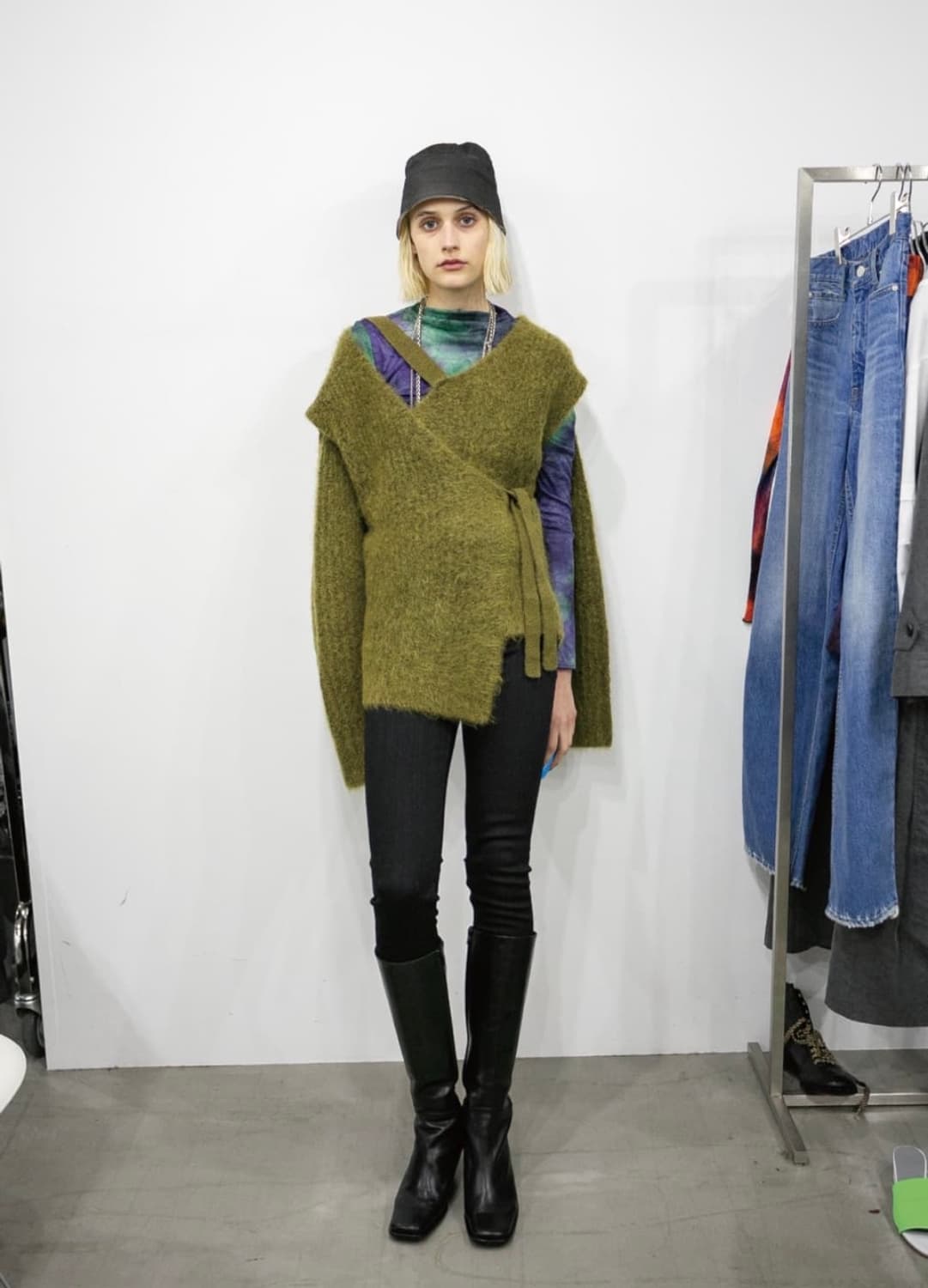 퍼버즈 모헤어 가디건 블랙 상품이미지3