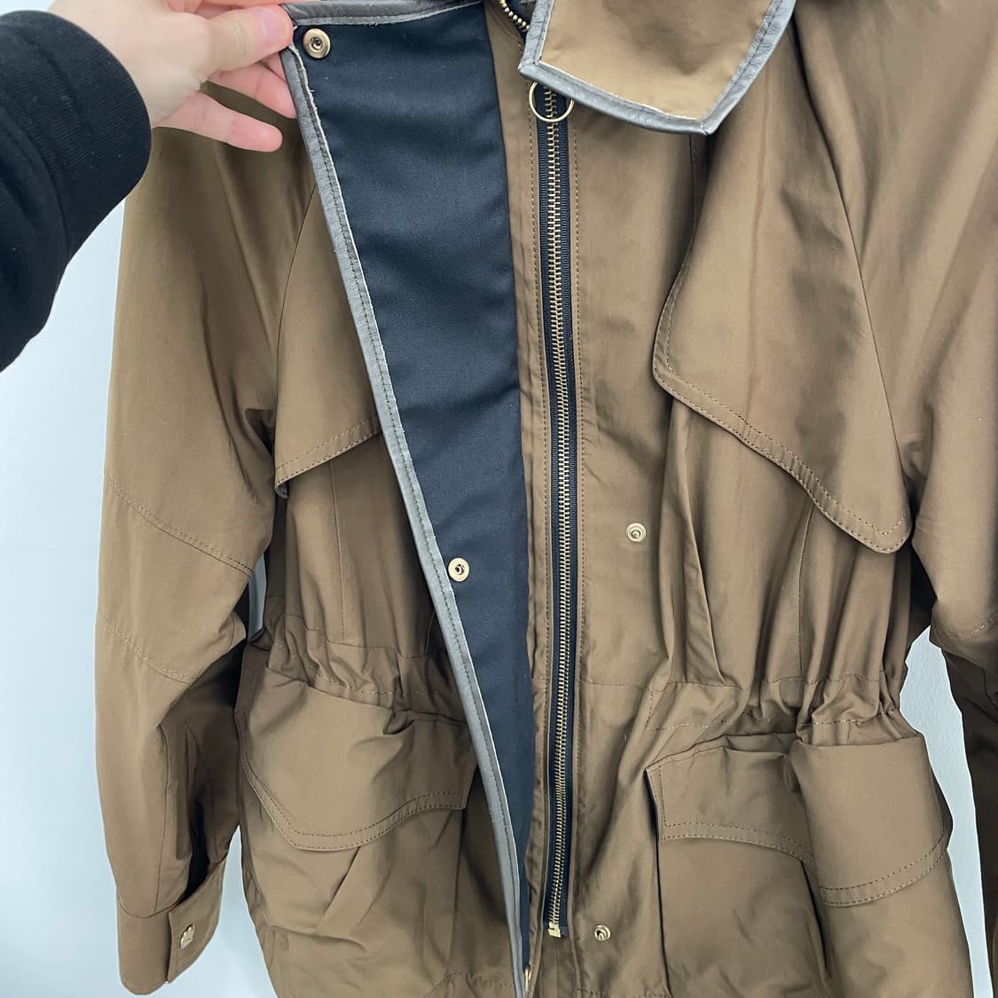 시스템 브라운 야상 점퍼 상품이미지5