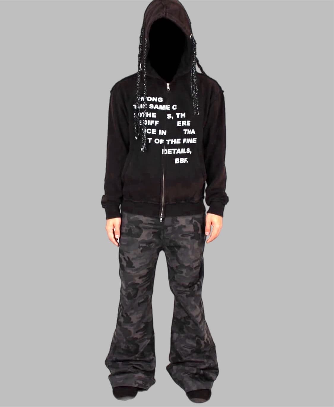 비바프 레게머리스타일 스트라이프 후디 상품이미지1